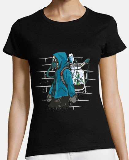 Playera ecología distopía futurista, salvar el planeta