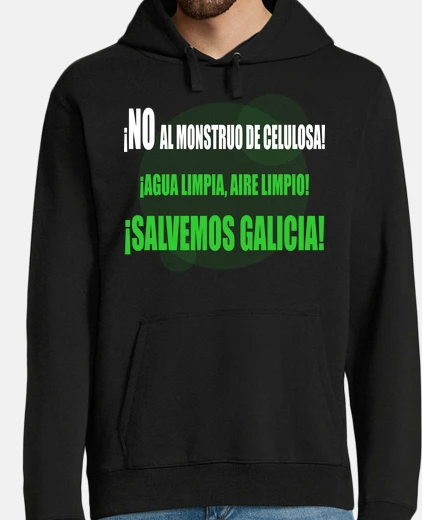 Hoodie ecological design green galicia
