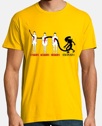 Camiseta Ectomorfo, mesomorfo, endomorfo, Xenomorfo Alien