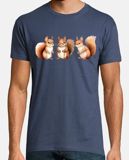 Tee-shirt écureuil roux trois mignons ecureuils maladies à personnaliser  apprivoiser comment 