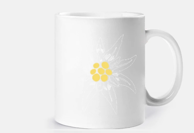 Mug edelweiss fleur bavarian de Bavière personnalisable tasse thé café 