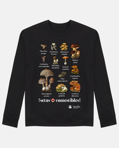 Hoodie edible mushrooms (dark backgrounds)