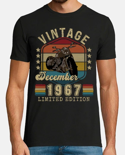 Camiseta edición vintage biker diciembre 1967
