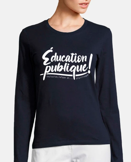 Camiseta Éducation Publique - Marea Verde - Plat