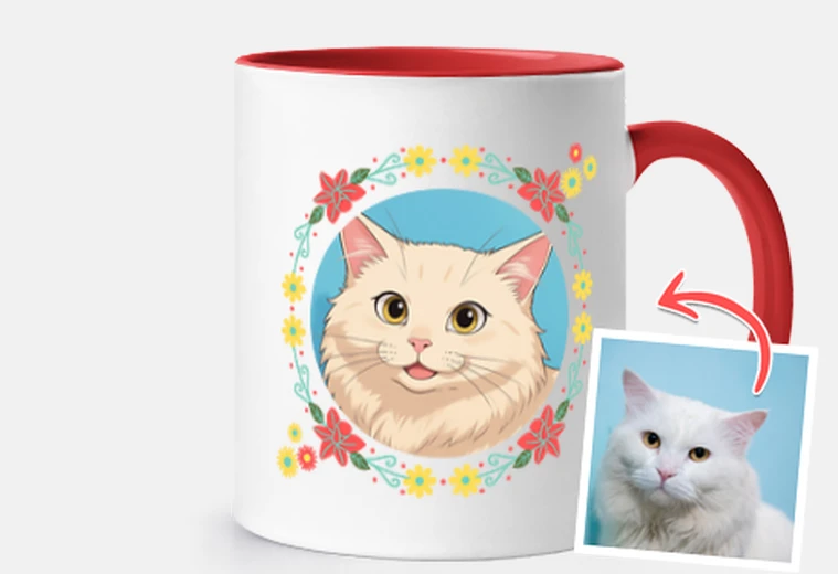 efecto anime taza con foto y texto personalizable