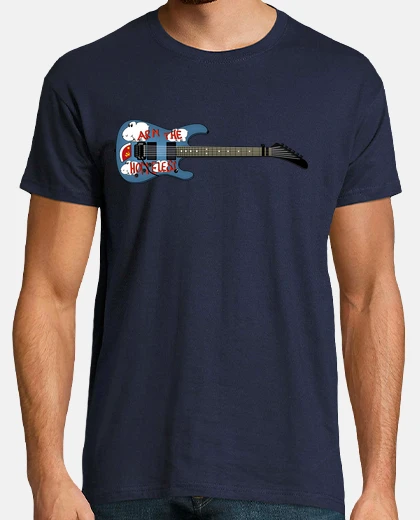 T-shirt efedefunko © chitarra armthehomeless, tom morello ratm - uomo, manica corta, blu scuro, qualità extr