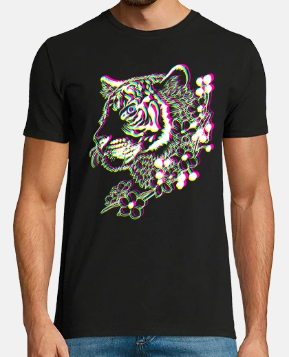 Tee-shirt effet 3d tigre