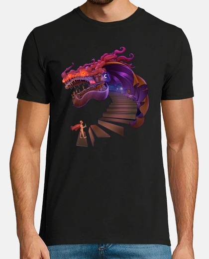 Tee-shirt effet visuel de dragon de feu