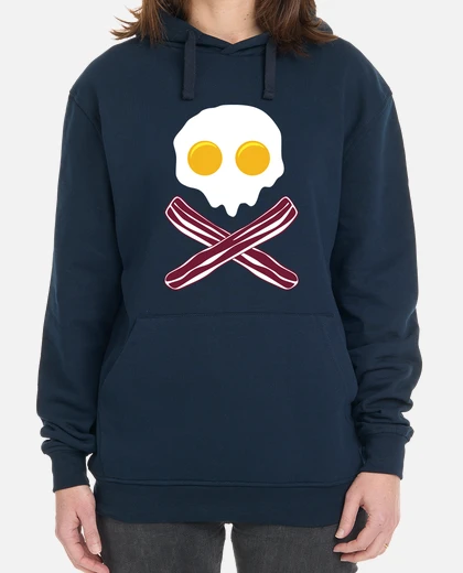 Eggs and bacon (pirate flag) hoodie tostadora - Main Image