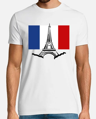 Eiffel tower paris france flag t shirt t shirt. tostadora