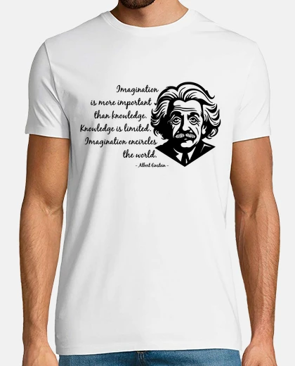 T-shirt Einstein cita la fisica dell39immaginaz