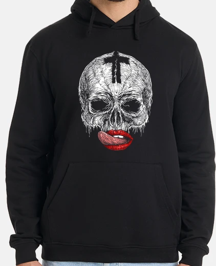 Sudadera el beso de la muerte-labios sexy-calave