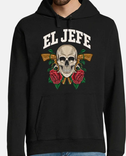 Hoodie el boss day of the dead calavera sugar skull mexican