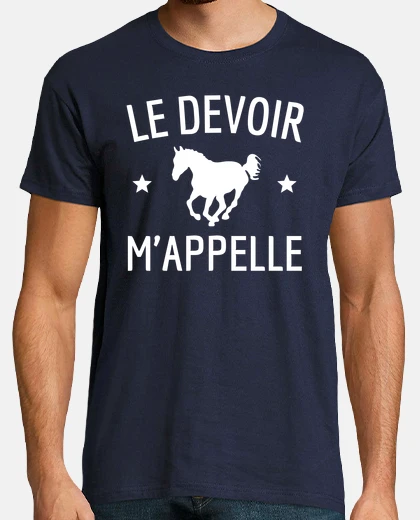 Camiseta el deber me llama humor gracioso caball