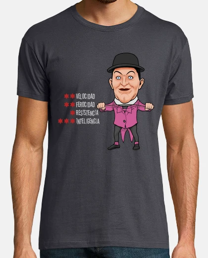 Camiseta El flaco. Letras blancas para camiseta oscura