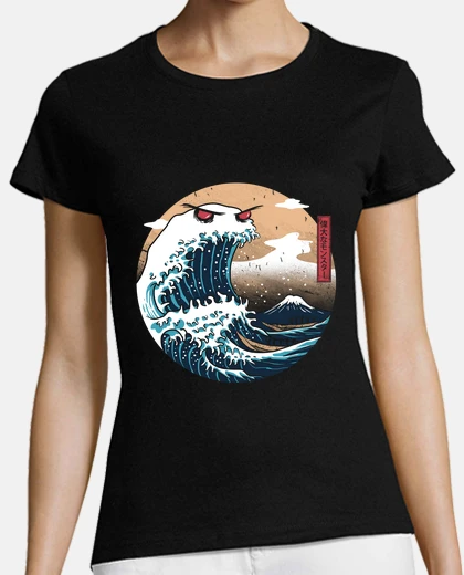 Playera el gran monstruo de la camisa kanagawa para mujer