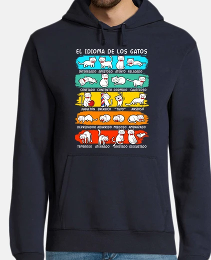 Sudadera El Idioma De Los Gatos Animales Lenguaje Gatitos