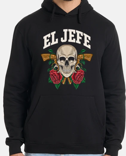 Sudadera El Jefe Día de los Muertos Calavera Sugar Skull Mexicana