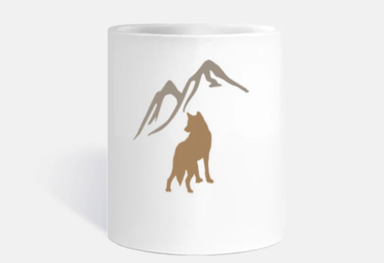 Taza el lobo y la montaña - naturaleza