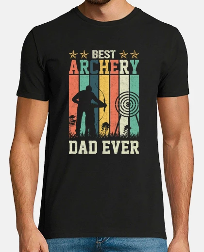 Camiseta el mejor papá de tiro con arco