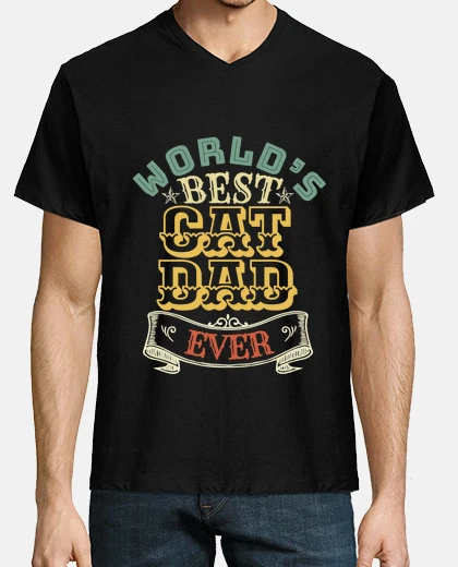 Camiseta el mejor papá gato del mundo
