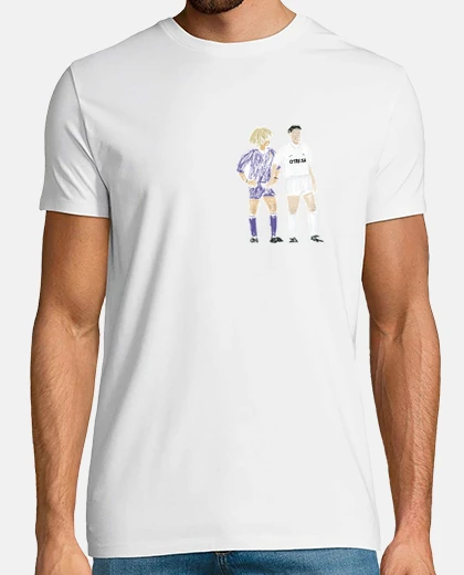 Camiseta El Pibe Valderrama y Míchel Real Madrid