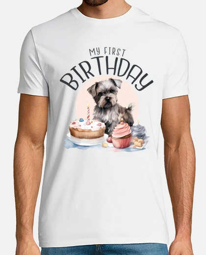 Camiseta el primer cumpleaños de mi perro