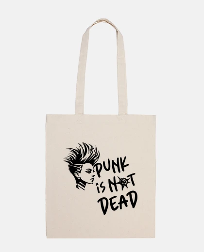 Bolsa el punk no está muerto, mujer, niña, plantilla, bolso de estudiante, tableta, lector electrónico, bo