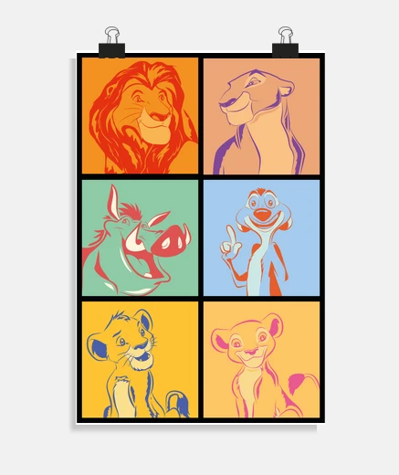 Póster El Rey León Pop Art Style