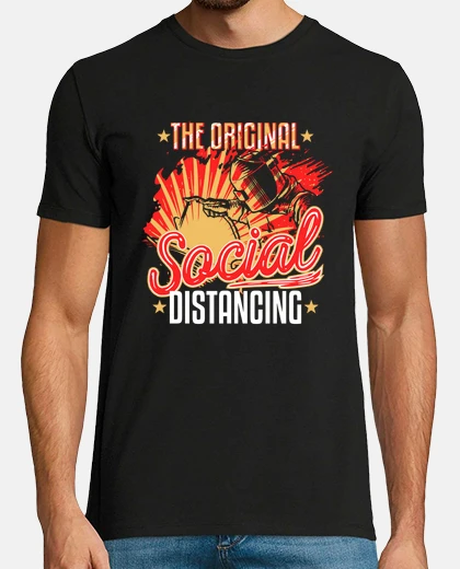 Camiseta el soldador de soldadura de distanciamiento social original