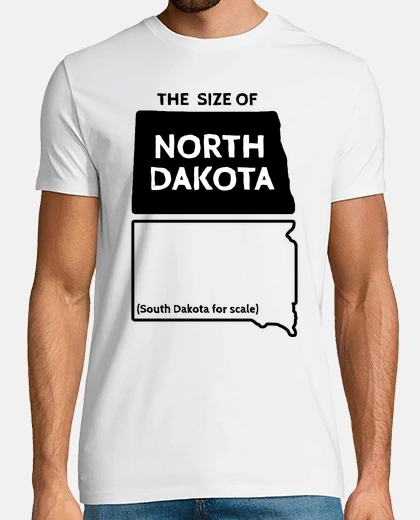 Camiseta El tamaño de Dakota del Norte