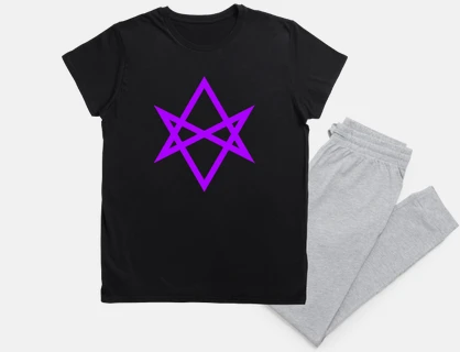 el hexagrama unicursal - morado