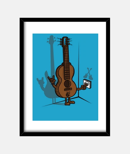 Framed electric guitar
