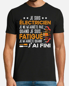 Électricien T-shirt électrique shirt Funshirt Cadeau électrique professionnelle artisans 