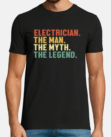Camiseta electricista hombre mito leyenda alambr