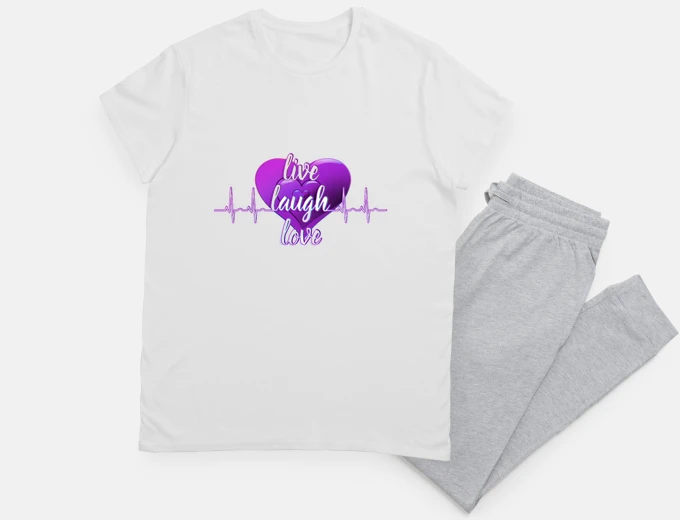 Pyjama electrocardiogramme , live , laugh ,love,nuisette , 