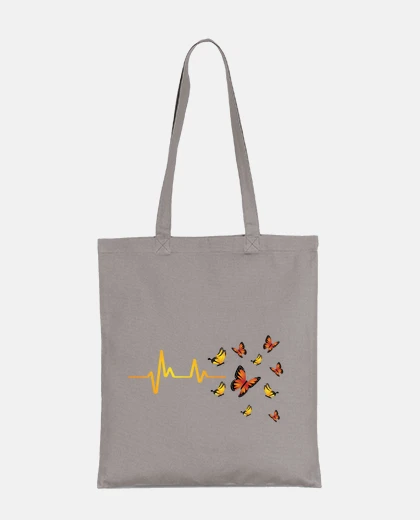 Bag electrogram butterflies flight heart handbag student tote