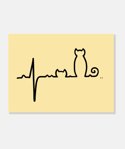 Tableau électrogramme de chat