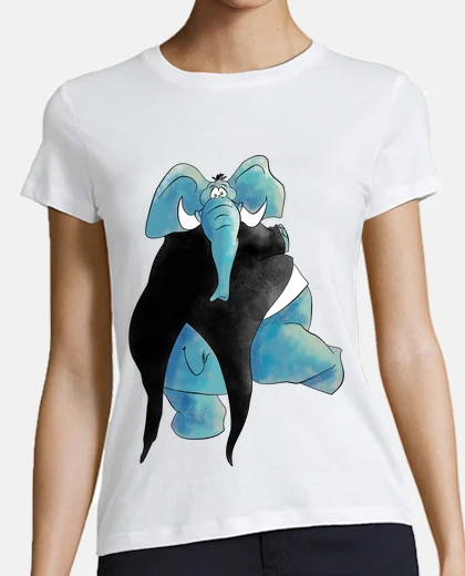 Playera elefante azul