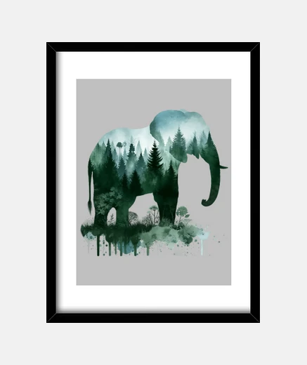 Cuadro ELEFANTE BOSQUE