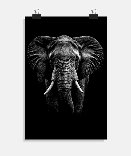 Poster elefante disegno realistico poster di elefante classe ufficio soggiorno camera da letto poster