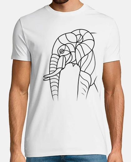 T-shirt elefante minimalista