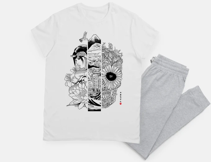 Pyjama elegant japanese design