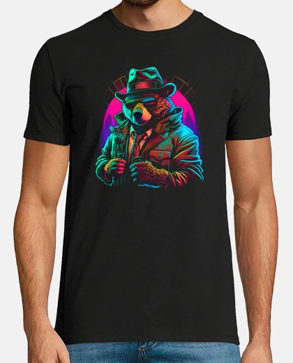 T-shirt elegant mafia neon bear
