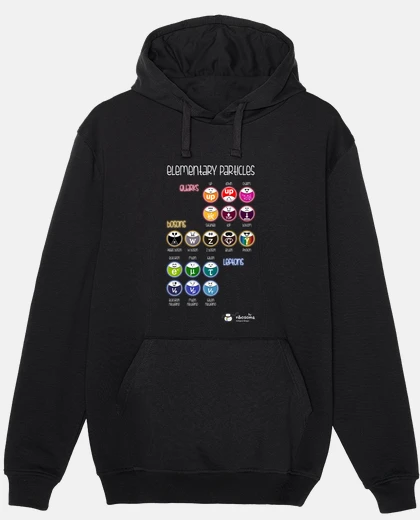Sudadera Elementary particles ? (fondos oscuros)