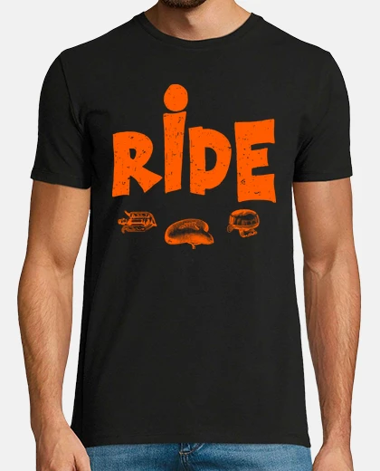 Camiseta elementos de bicicleta vintage con asiento, pedal