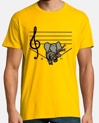 T-shirt elephant bassoonist