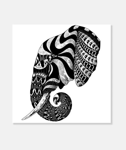 Wall elephant ornate