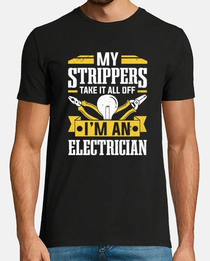 T-shirt elettrico la mia spogliarellista togli tutto dall&#39;elettricista