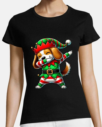 T-shirt elfo di natale beagle divertente amante